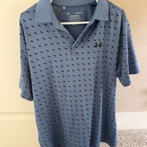LG Men's Slate Blue Patterned Polo